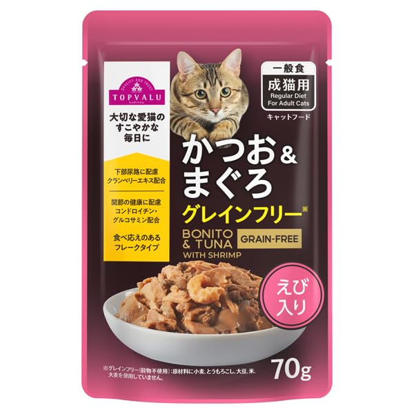 Amazon.co.jp: トップバリュ キャットフードパウチ かつお＆まぐろ
